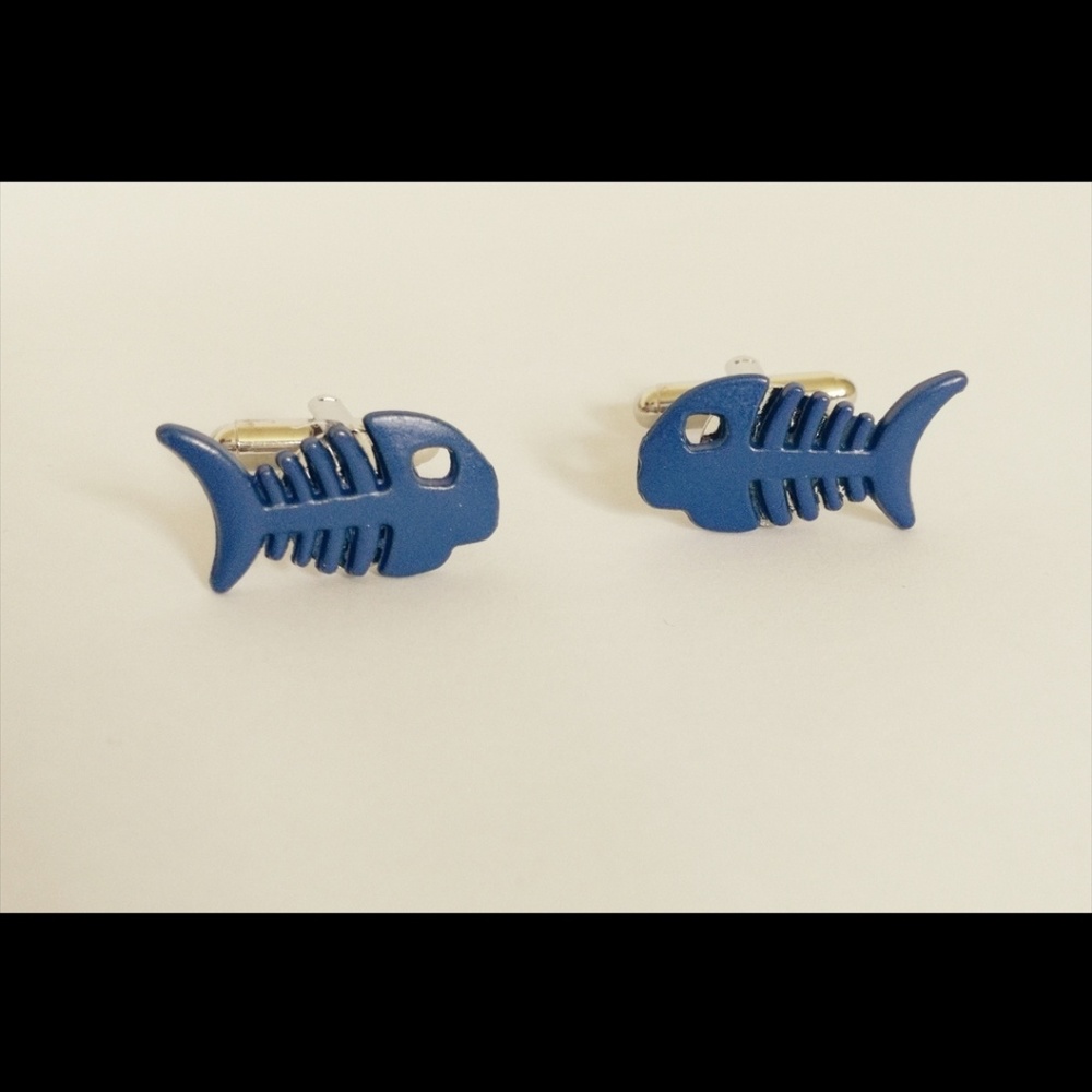 Fishbone cufflinks